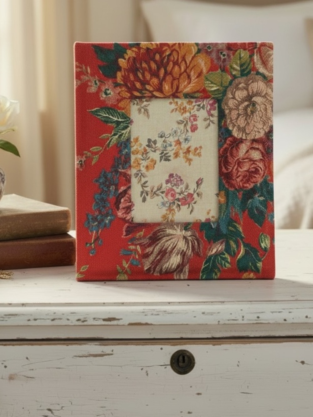 Ralph Lauren Aylesbury Tapestry Picture Frame Floral Motif Vintage Rare